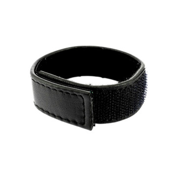 Leather Body - Sangle En Cuir Réglable Avec Velcro Pour Pénis Noir