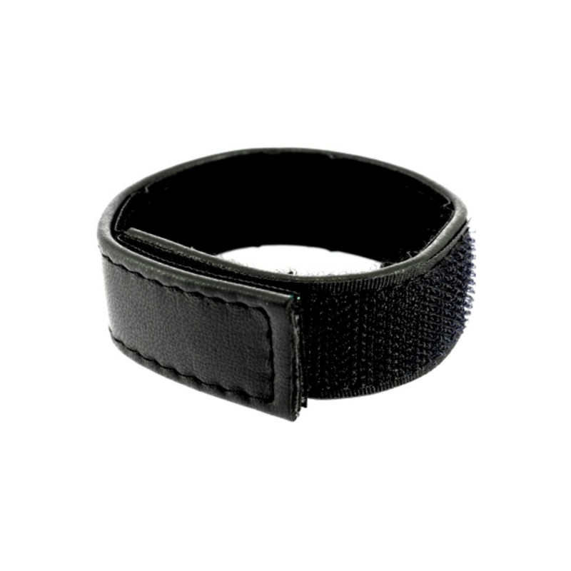 Leather Body - Sangle En Cuir Réglable Avec Velcro Pour Pénis Noir