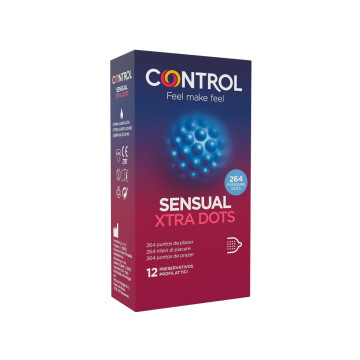 CONTROL - XTRA DOTS 12 UDS - CONTROL CONDOMS - Points and Stretch Mar…