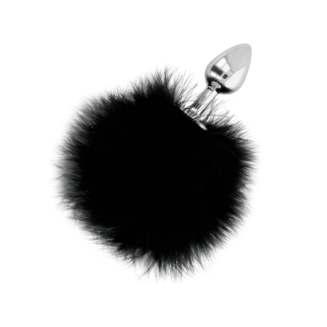 Darkness - Extra Buttplug Anal Con Cola Negro 7 Cm | Vybes.it