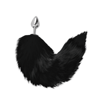 Darkness - Plug Anal Silver 8 Cm Con Cola Negro | Vybes.it