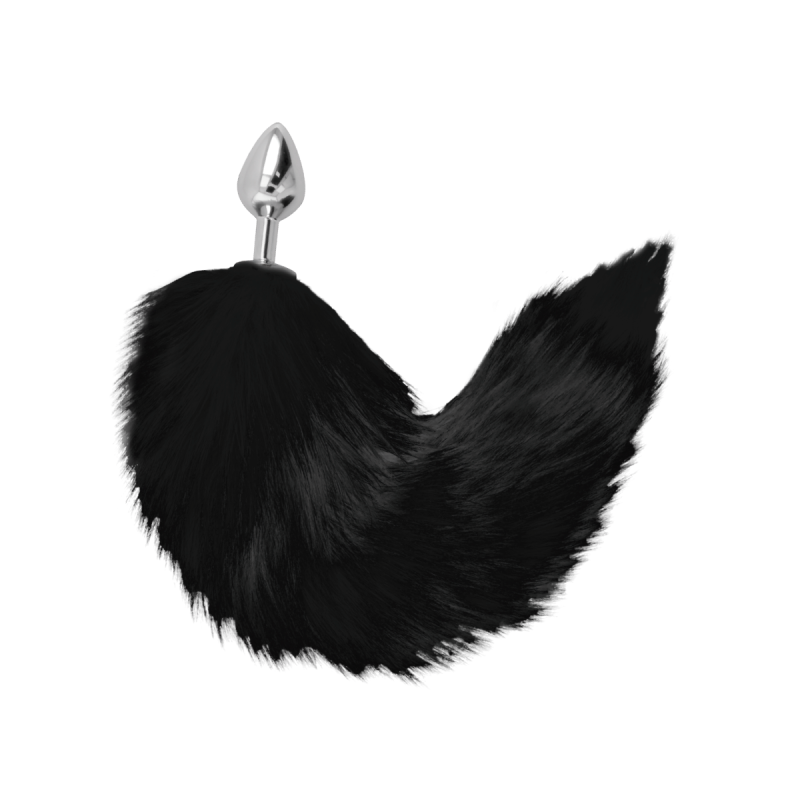 Darkness - Plug Anal Silver 8 Cm Con Cola Negro | Vybes.it