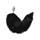 Darkness - Plug Anal Silver 8 Cm Con Cola Negro | Vybes.it