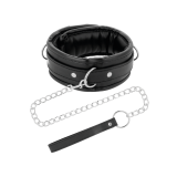 Darkness - Collier En Cuir Souple Avec Chaîne | Vybes.it