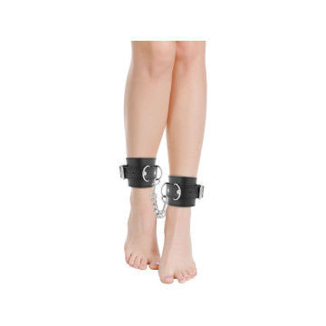 Darkness - Schwarze Verstellbare Leder - Knöchel - Handschellen |
