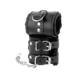 Darkness - Esposas Cuero Con Forro Ajustables Negro | Vybes.it