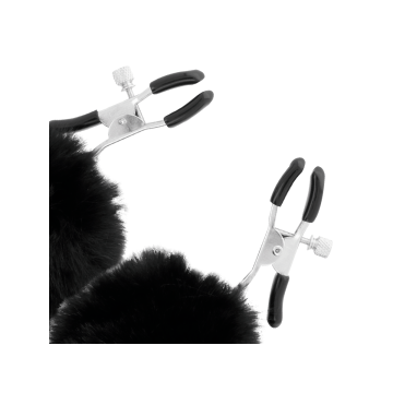 Darkness - Pinces À Tétons Avec Pom Poms 1 | Vybes.it