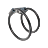 DARKNESS - DOUBLE FLEXIBLE PENIS RING - DARKNESS SENSATIONS - Accesso…