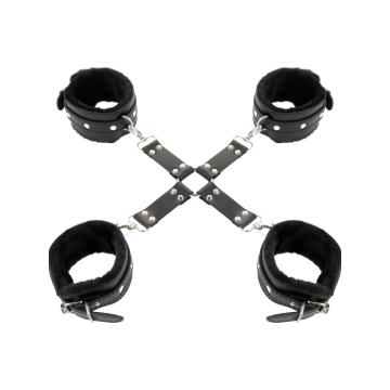 Darkness - Esposas De Cuero Para Pies Y Manos Negro | Vybes.it