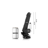Basecock - Vibratore Realistico Telecomando Nero Con Testicoli 19.5