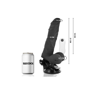 Basecock - Vibrateur Articulable Télécommande Noir 21 Cm - O - 5 Cm