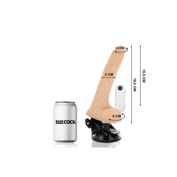 Basecock - Artikulierbarer Vibrator Natürlich Fernbedienung 18.5 Cm