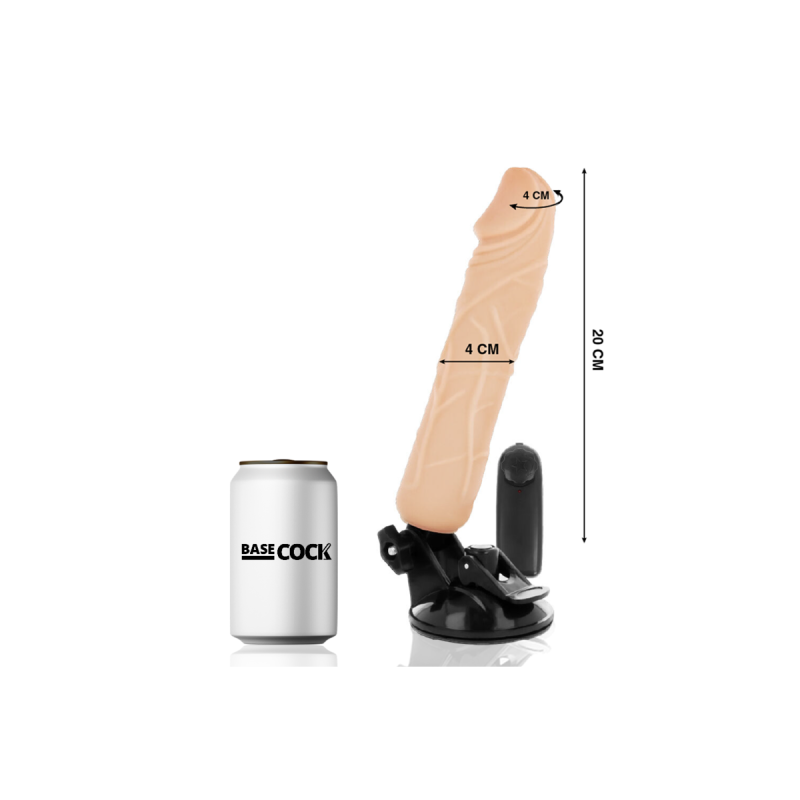 Basecock - Vibrateur Télécommande Naturel Réaliste 20 Cm - O - 4 Cm
