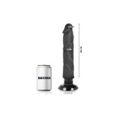 Basecock - Vibrador Realístico 2 - 1 Natural Negro 20 Cm - O - 4 Cm
