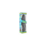 SEVEN CREATIONS - VINYL P-SHAPE VIBRATOR BLACK PENIS 20 CM - Realisti…