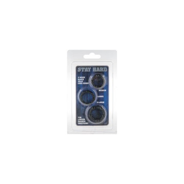 Seven Creations - Ensemble De Trois Anneaux Pénis Noir | Vybes.it
