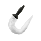 Darkness - Plug Anal Silicona Con Cola Blanca | Vybes.it