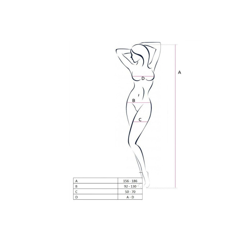 PASSION - WOMAN BS047 ROTER BODYSTOCKING, EINE GRÖSSE - PASSION WOMAN