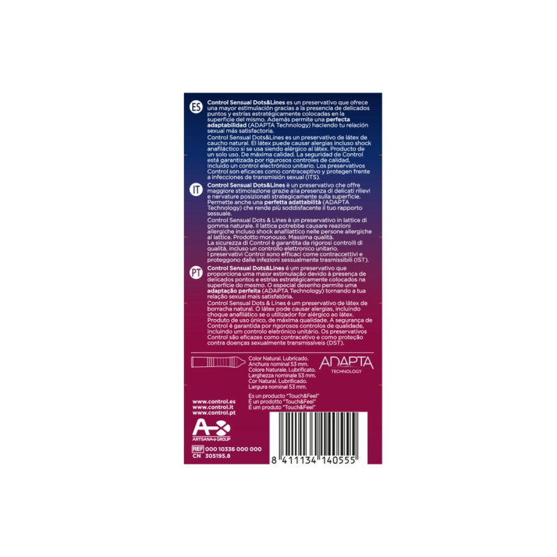 CONTROL - SENSUAL DOTS & LINES POINTS AND STRETCH MARKS 12 UNITS - CO…