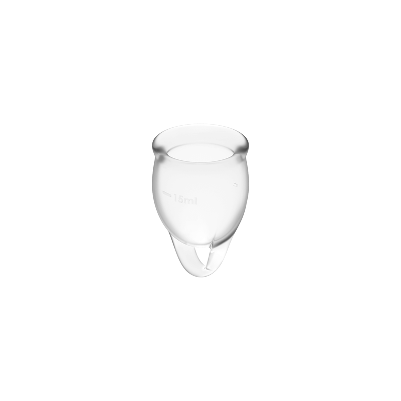 SATISFYER - FEEL CONFIDENT MENSTRUAL CUP CLEAR 15 + 20 ML - SATISFYER…
