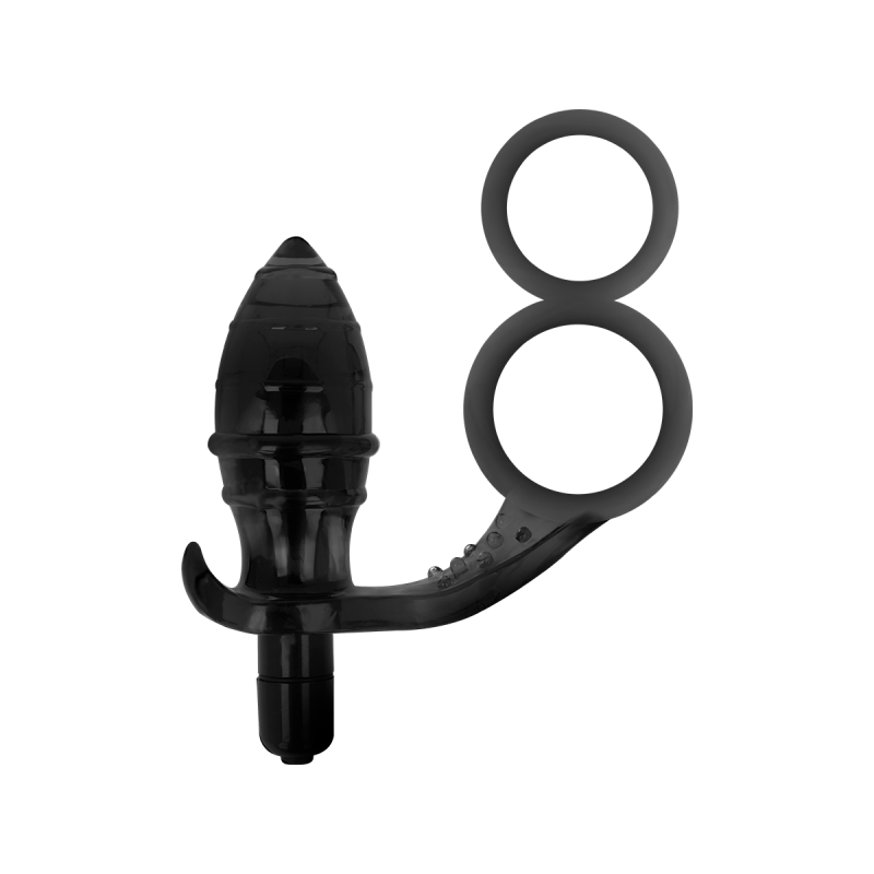 Addicted Toys - Plug Anal Con Anilla Doble Negro | Vybes.it