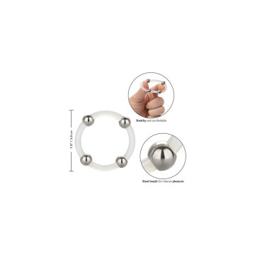CALEXOTICS - STAHLPERLEN-SILIKONRING L - Cockringe ohne Vibration
