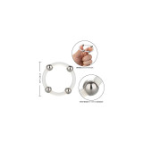 CALEXOTICS - ANELLO IN SILICONE CON PERLINE IN ACCIAIO L - Cockring s…