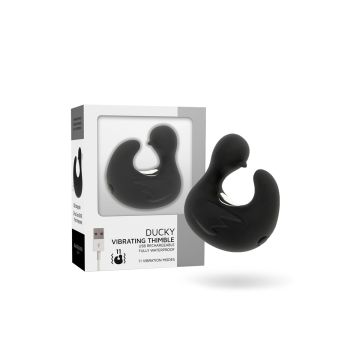 Black&Silver - Dedal Pato Estimulador De Silicona Recargable