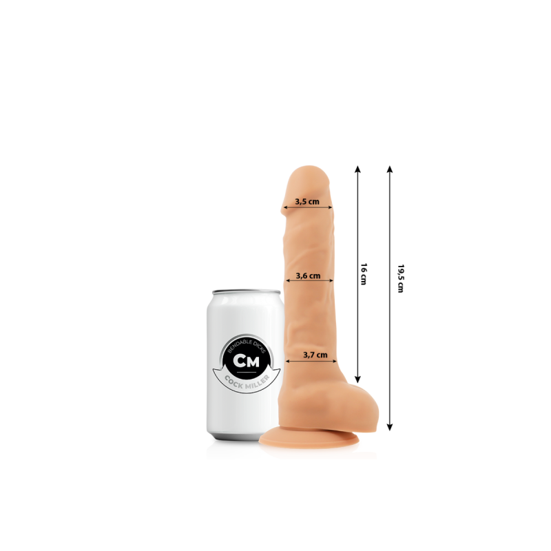 COCK MILLER - DILDO REALISTIC SILICONE DENSITY ARTICULABLE FLESH 19.5…