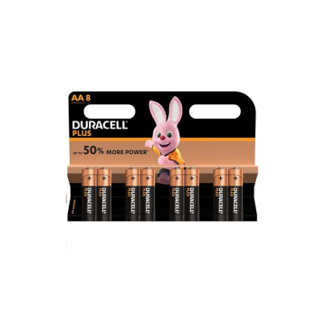 DURACELL - PLUS POWER BATTERY AA LR6 8UNITS - Batteries