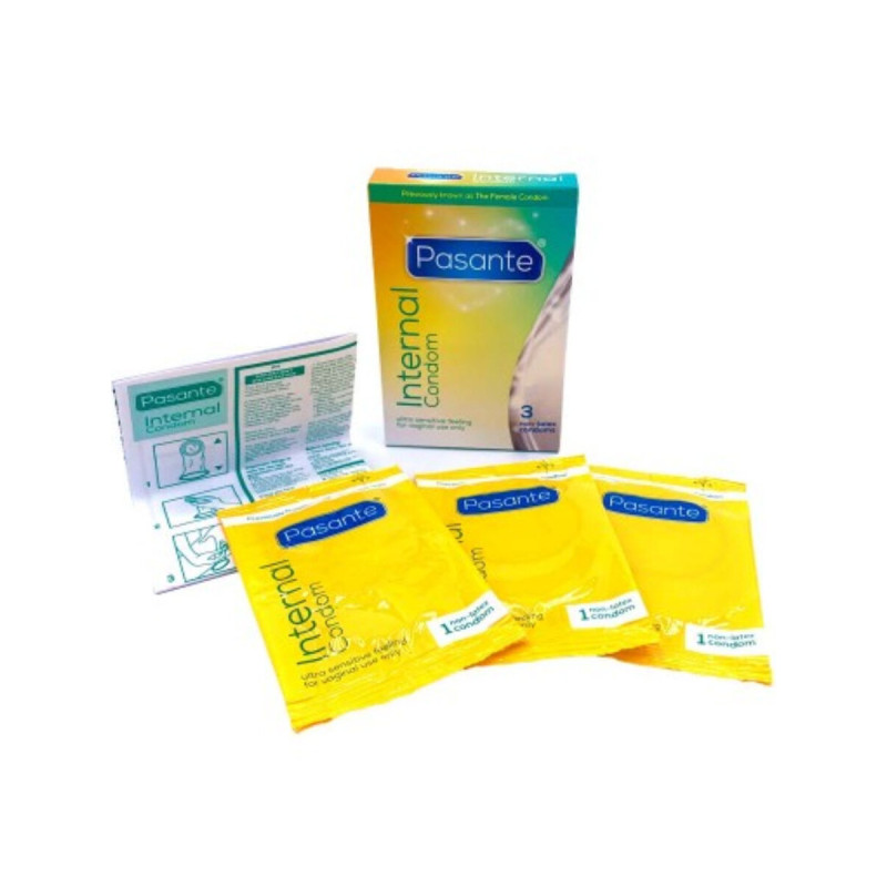 PASANTE - INTERNAL CONDOM NON-LATEX 3 UNITS - Latex free