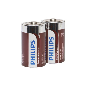 PHILIPS - BLISTER POWER ALCALINE PILA D LR20 * 2 - PHILLIPS - Batteri…