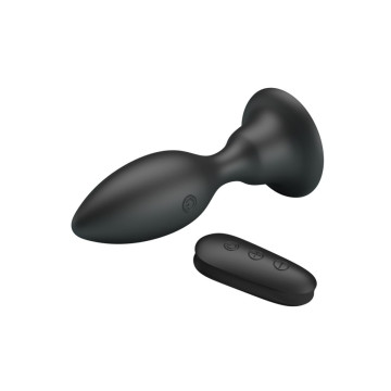 Mr Play - Plug Anal Avec Télécommande Vibration Noire | Vybes.it