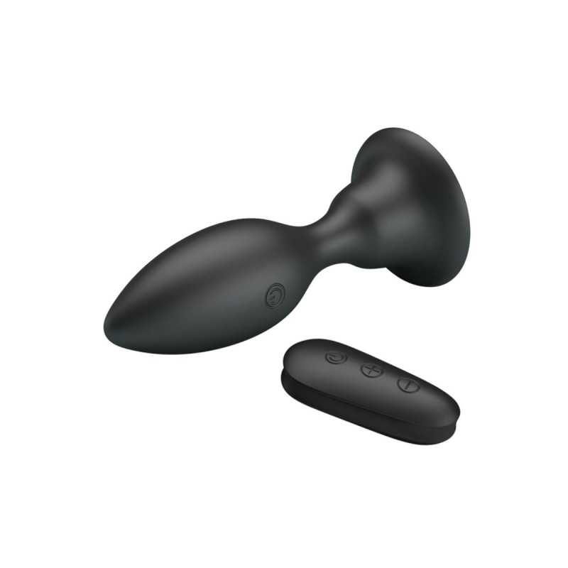 Mr Play - Plug Anal Con Vibración Negro Control Remoto | Vybes.it