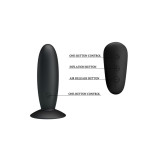 MR PLAY - PLUG ANAL CON VIBRACIÓN NEGRO CONTROL REMOTO