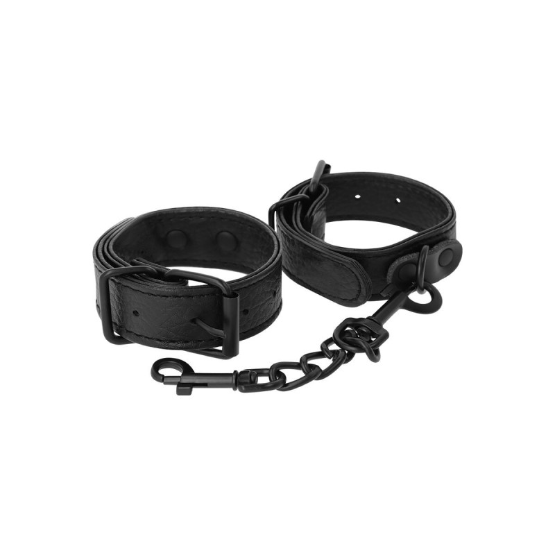 DARKNESS - WIDE THIN TEXTURED HANDCUFFS - DARKNESS BONDAGE