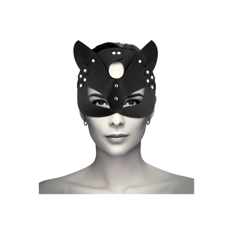 Coquette Chic Desire - Máscara Cuero Vegano Con Orejas De Gato |