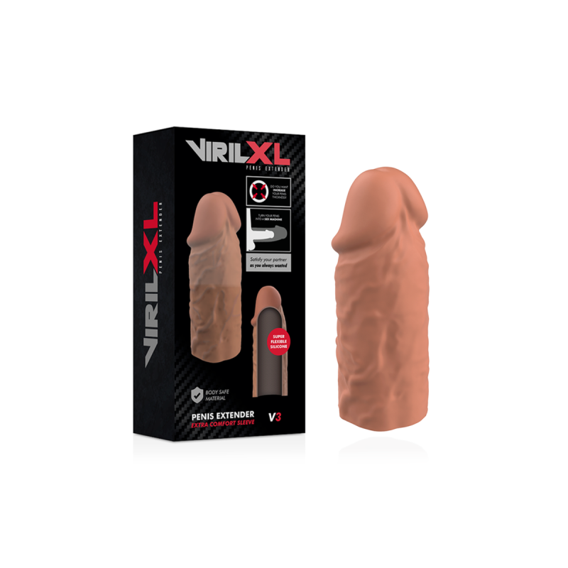 Virilxl - Extensión De Pene Liquid Silicone V3 Marrón | Vybes.it