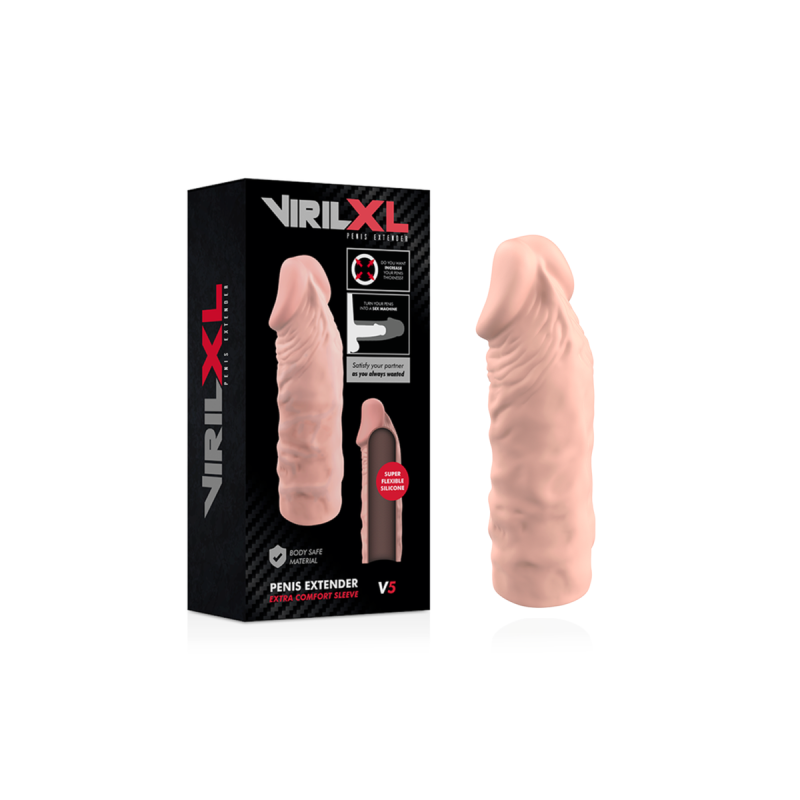 Virilxl - Extension De Pene Liquid Silicone V5 Natural | Vybes.it