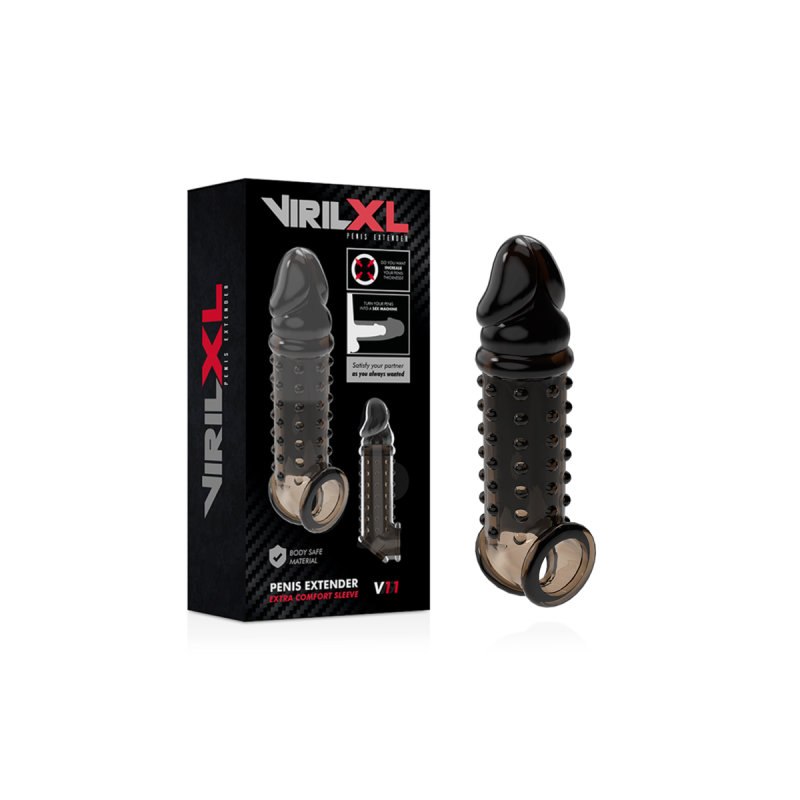 Virilxl - Extensión Y Funda De Pene V11 Negro | Vybes.it