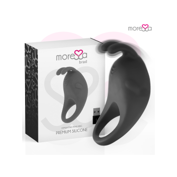 Moressa - Brad Premium Silicone Recargable Negro | Vybes.it