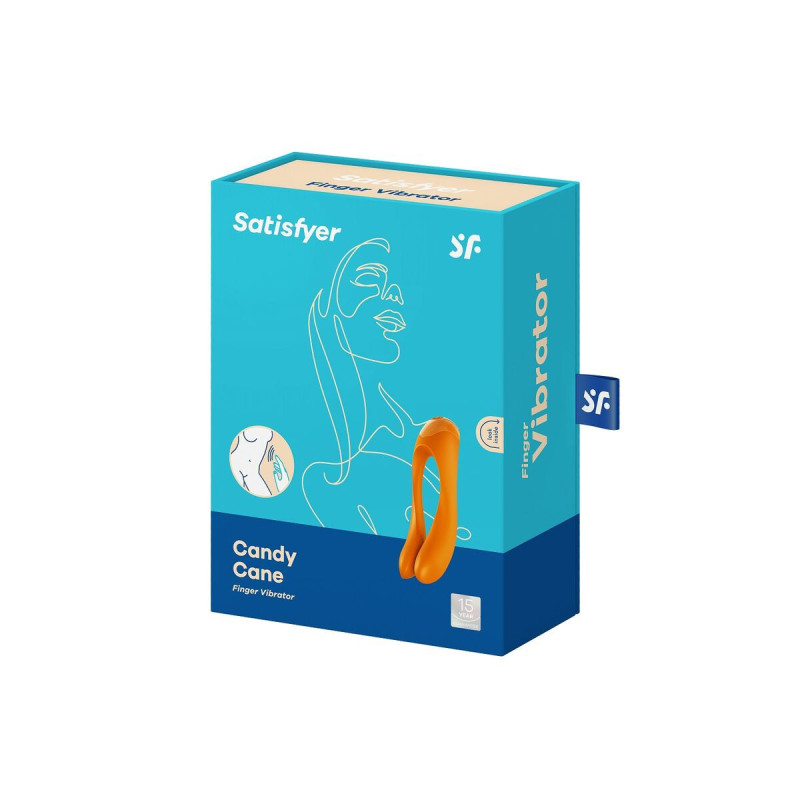 Satisfyer - Candy Cane Vibrador Dedo Naranja | Vybes.it
