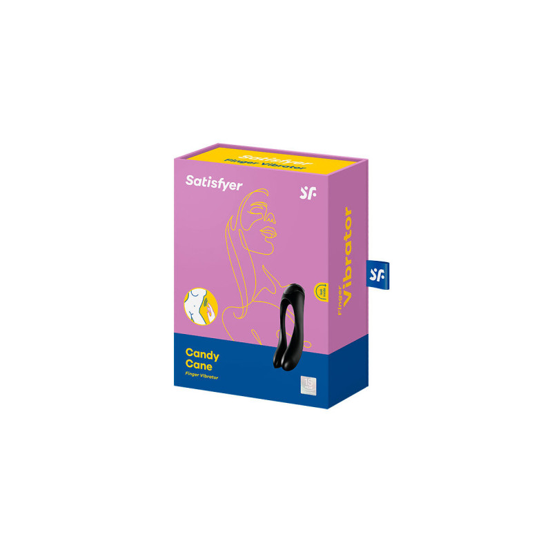Satisfyer - Candy Cane Vibrador Dedo Negro | Vybes.it