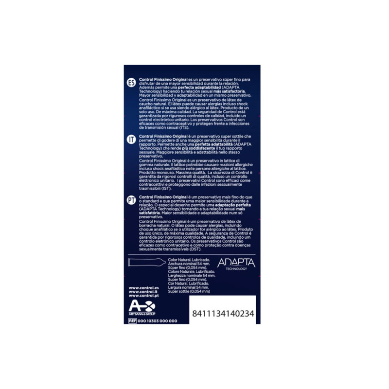 CONTROL - FINISSIMO ORIGINAL 6 UNITÉS - CONTROL CONDOMS - Sensible