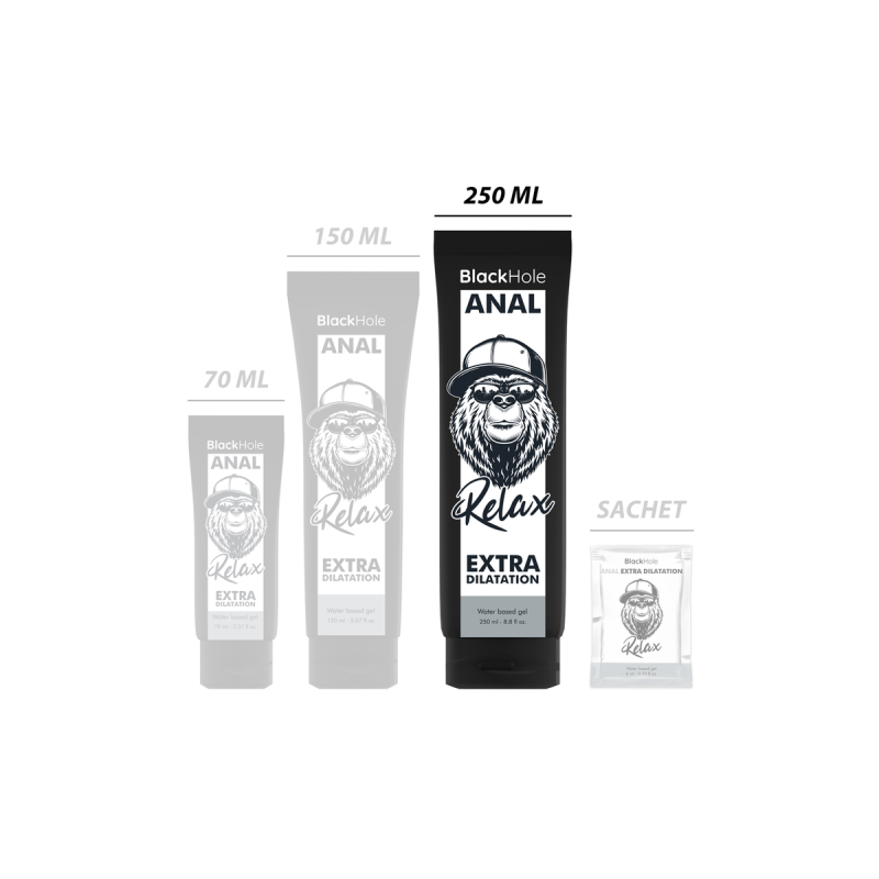 Black Hole - Gel Base Agua Dilatación Anal 250 Ml | Vybes.it