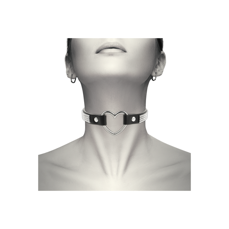 Coquette Chic Desire - Choker Cuero Vegano Corazon | Vybes.it