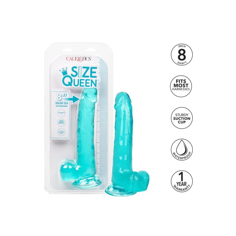 Calexotics - Gode Taille Reine Bleu 20.3 Cm | Vybes.it
