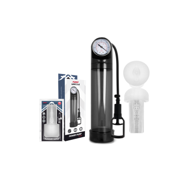 Pump Addicted - Bomba Erección Rx9 Negro Con Masturbador | Vybes.it
