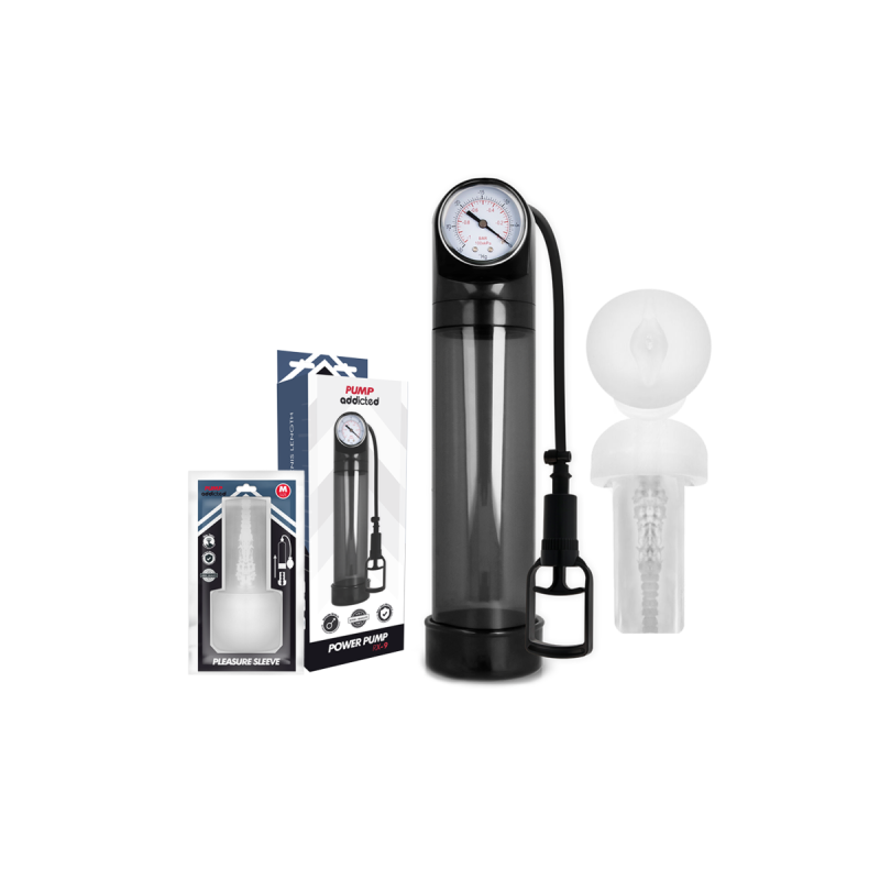 Pump Addicted - Bomba Erección Rx9 Negro Con Masturbador | Vybes.it