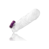 OHMAMA - TEXTURED PENIS SHEATH WITH VIBRATING BULLET - Penis Covers w…